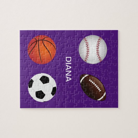 " SPORTE" PUZZLE MIT KINDERN NAME. (Horizontal)