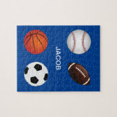 " SPORTE" PUZZLE MIT KINDERN NAME. (Horizontal)