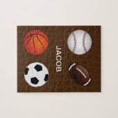 " SPORTE" PUZZLE MIT KINDERN NAME. (Horizontal)
