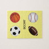 " SPORTE" PUZZLE MIT KINDERN NAME. (Horizontal)