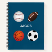 " SPORTE" SPIRALISCHE NOTEBOOK MIT DEM NAMEN DER K NOTIZBLOCK (Vorderseite)