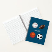 " SPORTE" SPIRALISCHE NOTEBOOK MIT DEM NAMEN DER K NOTIZBLOCK (Innenseite)
