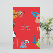 Sportemji Briefpapier (Stehend Vorderseite)