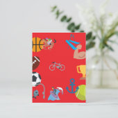 Sportemji Postkarte (Stehend Vorderseite)