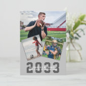 Sporter Typ Modernes, feines Script 4 Foto Abschlu Ankündigung (Stehend Vorderseite)