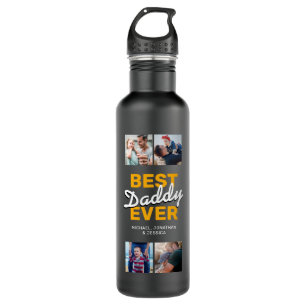 Sporter Vater 4 Fotocollage Edelstahlflasche