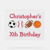 Sportereignis Acrylschild (Vorderseite)