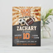 Sportereignis Einladung Fußball Fußball (Stehend Vorderseite)