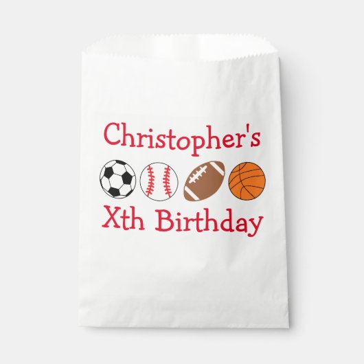 Sportereignis Geschenktütchen (Vorderseite)