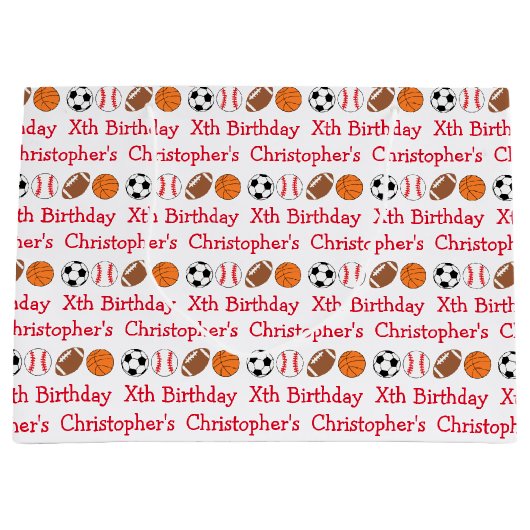 Sportereignis Große Geschenktüte (Vorderseite)