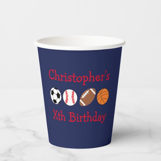 Sportereignis Pappbecher (Vorderseite)