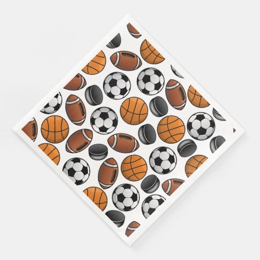 Sportfächer Papier Abendessen Napkins Serviette (Ecke)