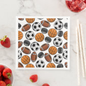 Sportfächer Papier Abendessen Napkins Serviette (Beispiel)