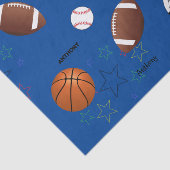 Sportfachpapier mit Sternen & Namen HAMbyWG Seidenpapier (Ausschnitt)