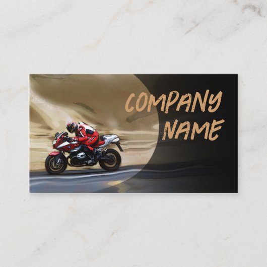 Sportfahrrad in der Motion Business Card Visitenkarte (Vorderseite)