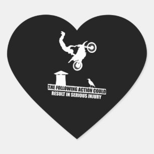 Sportfahrrad Motorräder Lover Geschenk Herz-Aufkleber