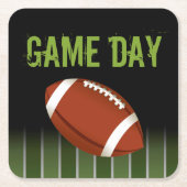 Sportfan am Fußballfeld Rechteckiger Pappuntersetzer (Vorderseite)