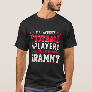 Sportfan American Football Player Grammy Football T-Shirt