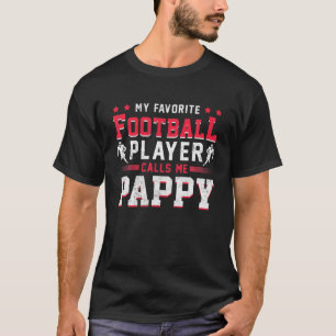 Sportfan American Football Player Pappball Footbal T-Shirt