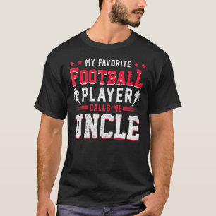 Sportfan American Football Player Uncle Football T-Shirt