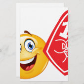 Sportfan emoji briefpapier (Vorne/Hinten)