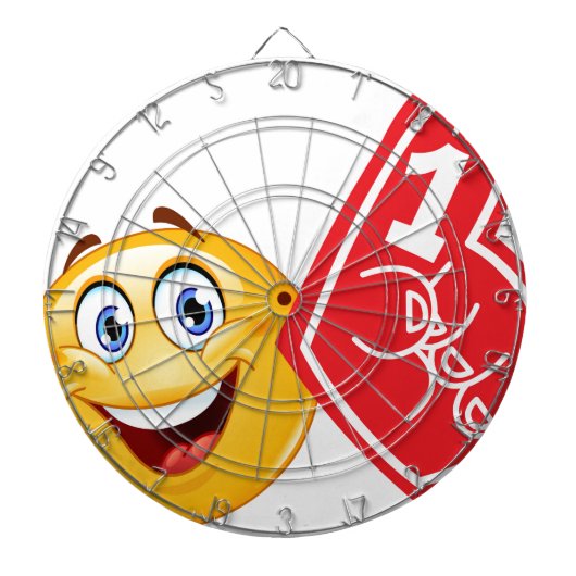 Sportfan emoji dartscheibe (vorne)