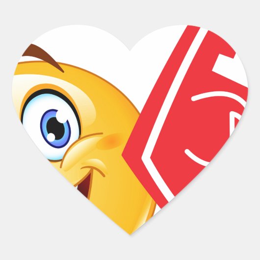 Sportfan emoji Herz-Aufkleber (Vorderseite)