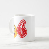 Sportfan emoji kaffeetasse (Vorderseite Links)
