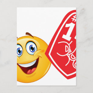 Sportfan emoji postkarte