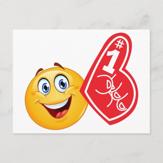Sportfan emoji postkarte (Vorderseite)