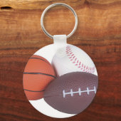 Sportfan gibt Basketball Baseball Fußball Schlüsselanhänger (Vorderseite)