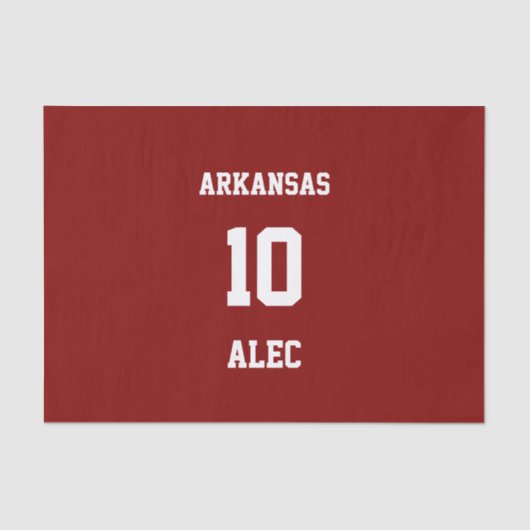 Sportfan Ihr eigenes Maroon Seidenpapier (Vorderseite)