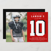 Sportfanatiker Foto Geburtstagsparty Einladung (Vorne/Hinten)