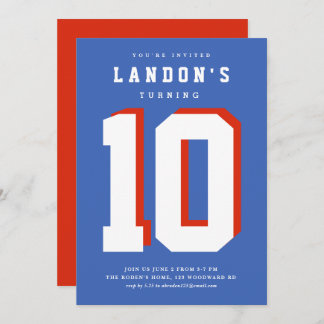 Sportfanatisches Kindergeburtstag Party Einladung