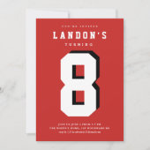 Sportfanatisches Kindergeburtstag Party Einladung (Vorderseite)