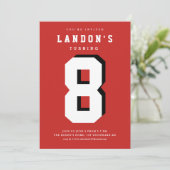 Sportfanatisches Kindergeburtstag Party Einladung (Stehend Vorderseite)