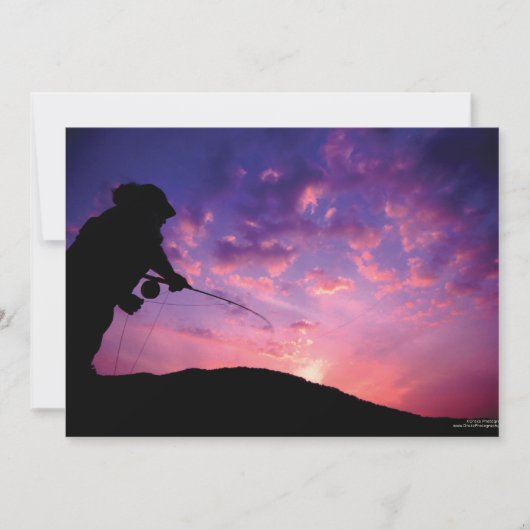 Sportfischerei Einladung zur Geburtstagspartei (Vorderseite)