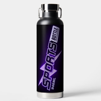 Sportflasche 946 ml – Design Lila und Schwarz Trinkflasche