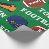 SPORTFootball-Touch Fein farbiges Muster Geschenkpapier (Ecke)
