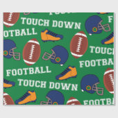 SPORTFootball-Touch Fein farbiges Muster Geschenkpapier (Flach)
