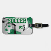 Sportfußball| DIY Text - Dunkelgrün Gepäckanhänger (Vorderseite horizontal)