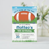 Sportfußball Einladung zum Geburtstag (Stehend Vorderseite)