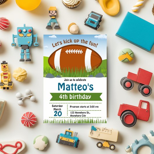 Sportfußball Einladung zum Geburtstag