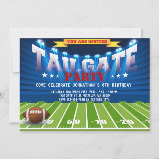 Sportfußball Geburtstagskarte Einladung (Vorderseite)