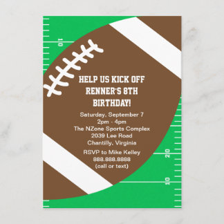 Sportfußball Geburtstagsparty Einladung