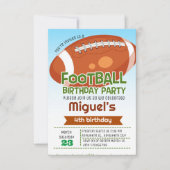Sportfußball Geburtstagsparty Einladung (Vorderseite)