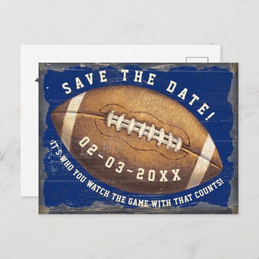 Sportfußballabend Rett Einladung Postkarte (Vorne/Hinten)