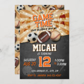 Sportgeburt laden Fußball Baseball Fußball ein Einladung (Vorne/Hinten)