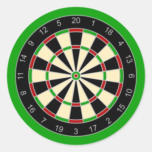 Sportgeräte - Dartboard 1 Runder Aufkleber (Vorderseite)