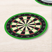 Sportgeräte - Dartboard 1 Runder Pappuntersetzer (Angewinkelt)